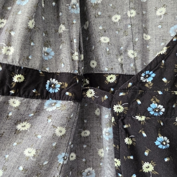 J‎ Crew M Dark Floral Midi Short Sleeve Wrap Dress Vneck - Picture 6 of 9